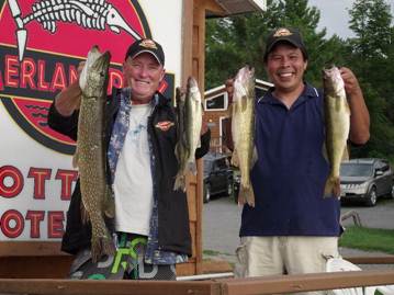 Another happy client with his limit of walleye