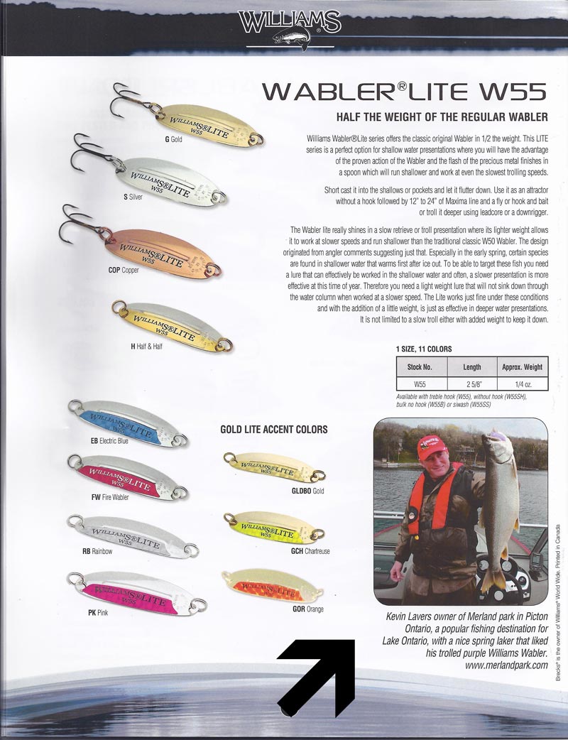 Williams Lure Catalog Featuring Kevin Lavers