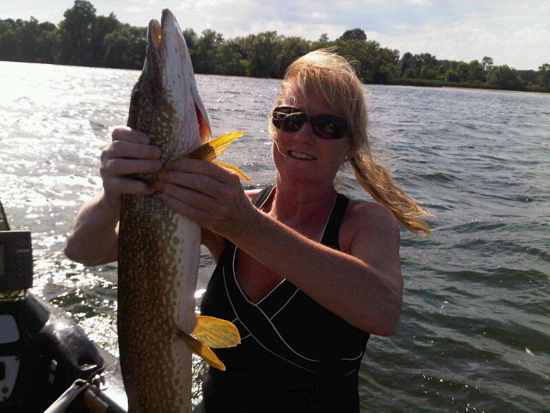 Canada Day Weekend Fishing Charter Brings in a “Monster” Pike and a Happy Customer