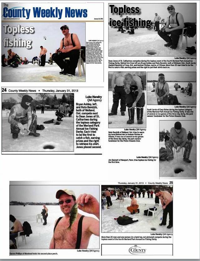 Merland Park Ice Fishing Derby Makes Cover of County Weekly News