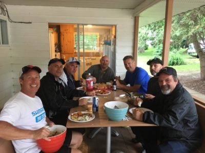 Pro Bass Angler, Derek Strub, was at Merland Park hosting a group of BASF/3M customers and they enjoyed a nice fish fry during their stay.